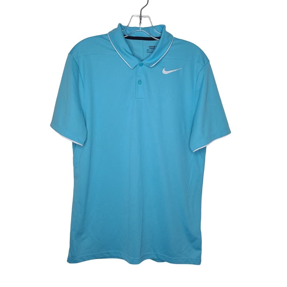 Nike Golf Dri-fit light blue short sleeve polo shirt - small